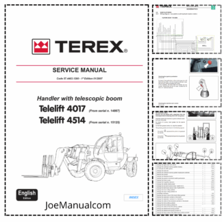 TEREX Telelift 4017 4514 Telehandler Service Manual 2007
