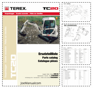 Terex TC20 Crawler Excavator Parts Catalog