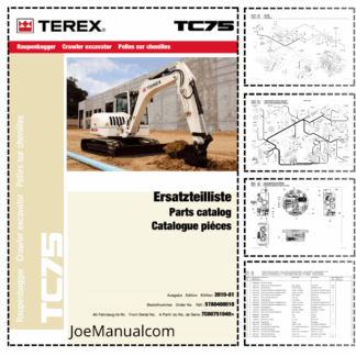Terex TC75 Excavator Parts Catalog