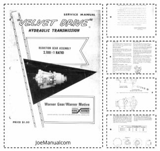 Velvet Drive 2.100 Hydraulic Transmission Service Manual