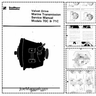 Velvet Drive 70C 71C Marine Transmission Service Manual