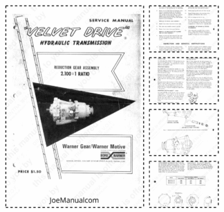 Velvet Drive 70C Hydraulic Transmission Service Manual