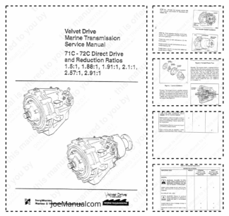 Velvet Drive 71C 72C Marine Transmission Service Manual
