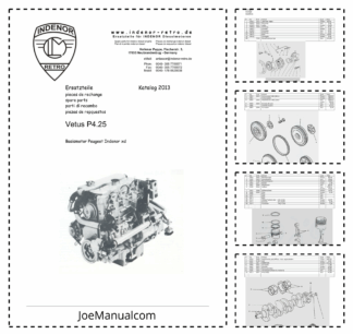 Vetus P4 25 Diesel Engine Parts Catalog