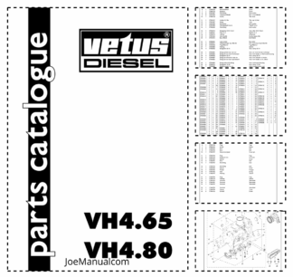 Vetus VH4 65 VH4 80 Diesel Engine Parts Catalog