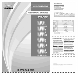 Yanmar 3TNV82AB Industrial Diesel Engine Operators Manual