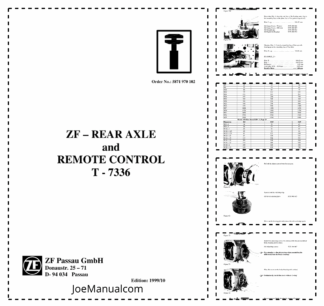 ZF T 7336 Rear Axle Repair Manual