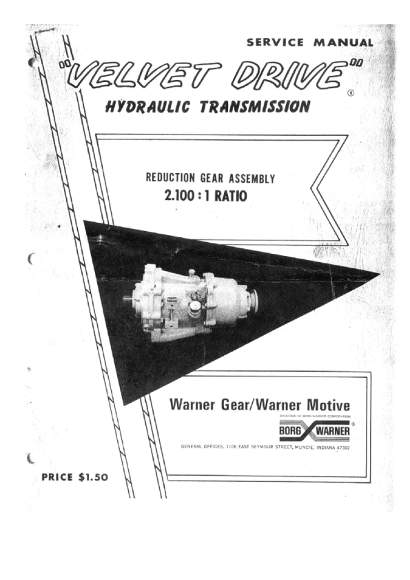 Velvet Drive 2.100 Hydraulic Transmission Service Manual - Image 2