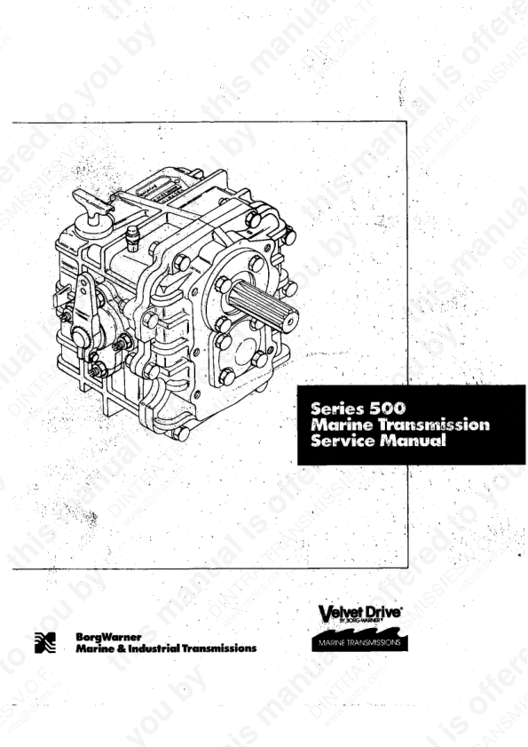 Velvet Drive 500 Marine Transmission Service Manual - Image 2