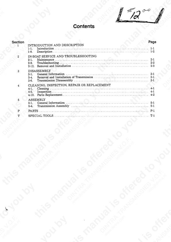 Velvet Drive 5000 Marine Transmission Service Manual - Image 3
