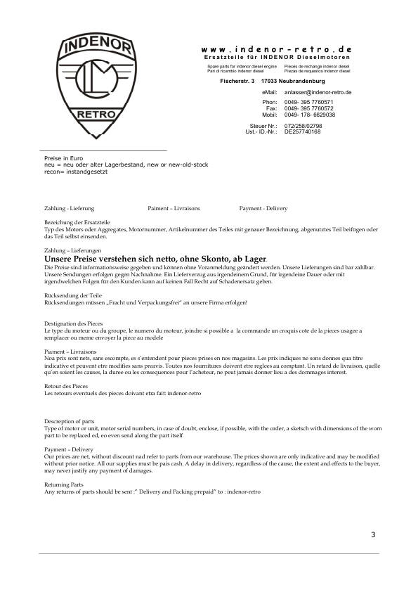 Vetus P4 21 Diesel Engine Parts Catalog - Image 4