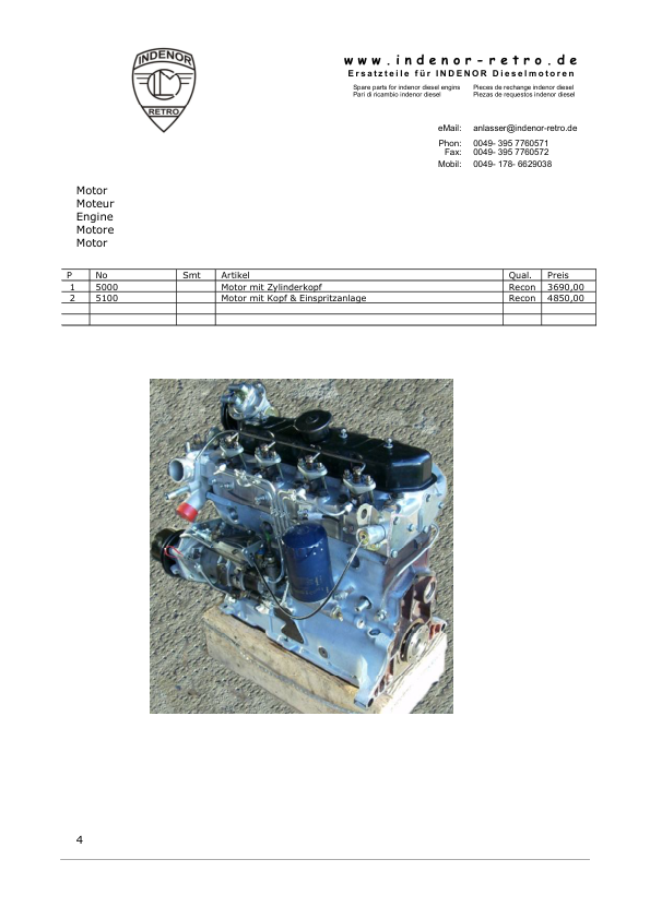 Vetus P4 21 Diesel Engine Parts Catalog - Image 5