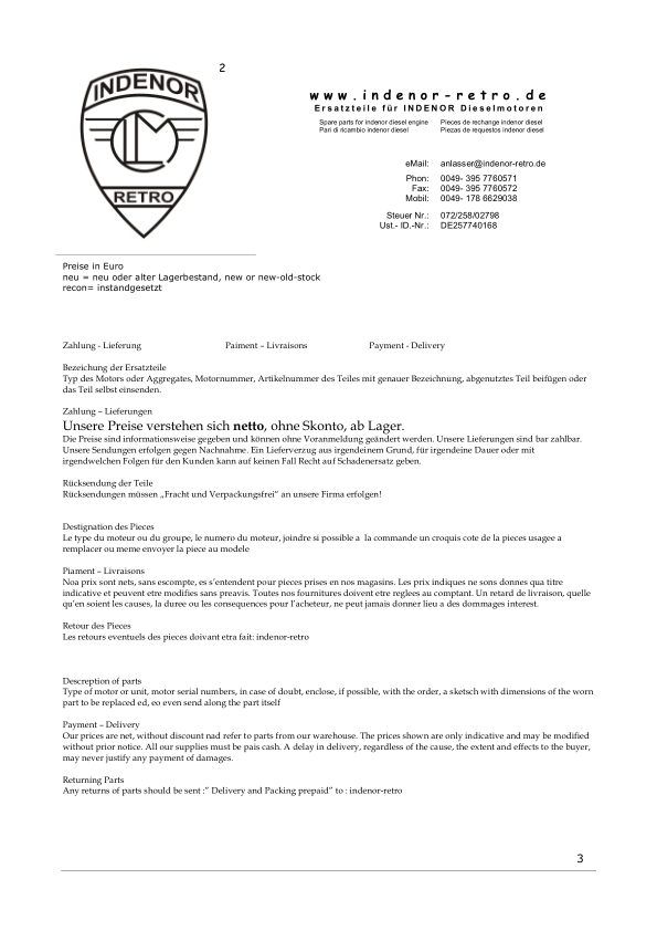 Vetus P4 25 Diesel Engine Parts Catalog - Image 4