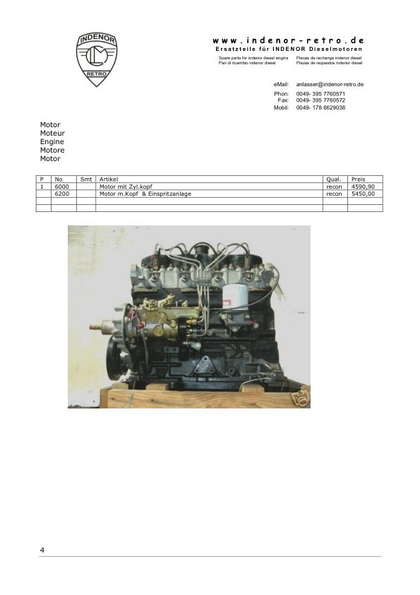 Vetus P4 25 Diesel Engine Parts Catalog - Image 5