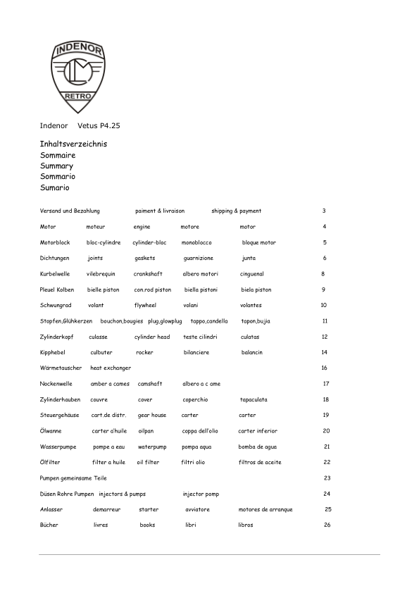 Vetus P4 25 Diesel Engine Parts Catalog - Image 3