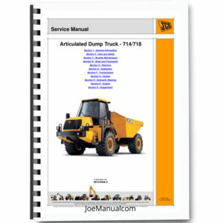 JCB 714 718 Articulated Dump Truck Service Manual 9813/0550-3 Printed Book