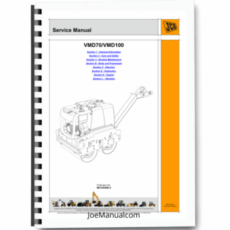 JCB VMD70 VMD100 Vibratory Roller Service Manual 9813/0300 Printed Book