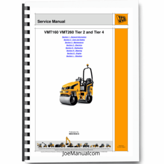 JCB VMT 160-90 260-100 260-120  Tier II Tier IV Roller Service Manual 9803/9530 Printed Book