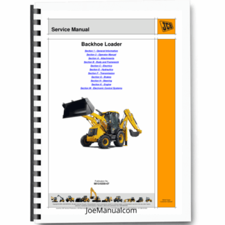 JCB 3CX T4F 4CX T4F Backhoe Loader Service Manual 9813/0250 Printed Book