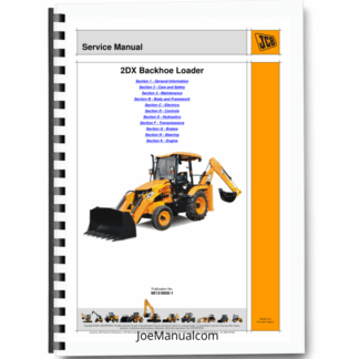 JCB 2DX Backhoe Loader Service Manual 9813/0600 Printed Book