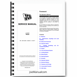 JCB TM320 Wheel Loader Service Manual 9813/2350-5 Printed Book