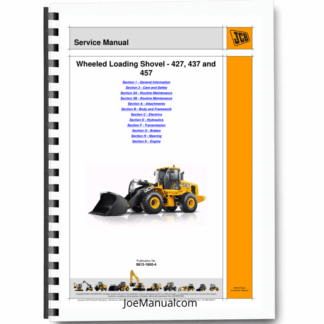 JCB 427 437 457 Wheeled Loading Shovel Service Manual 9813/1600-4 Printed Book