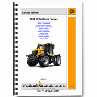 JCB 3000 XTRA Series Fastrac Tractor Service Manual 9803/9970 Printed Book