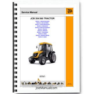 JCB 354 360 Tractors Service Manual 9803/9480 Printed Book