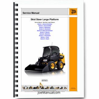 JCB 225 260 280 300 320 330 Skid Steer Large Platform Service Manual 9803/9950 Printed Book