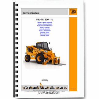 JCB 530-70 530-110 Telehandlers Loadall Service Manual 9813/3850-2 Printed Book