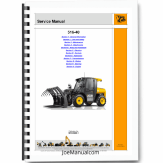 JCB 516-40 Telehandler Loadall Service Manual 9813/4600-1 Printed Book