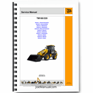 JCB TM180 TM220 Telescopic Loader Service Manual 9803/9995 Printed Book