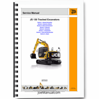 JCB JS130 T3 Excavator Service Manual 9813/4100 Printed Book