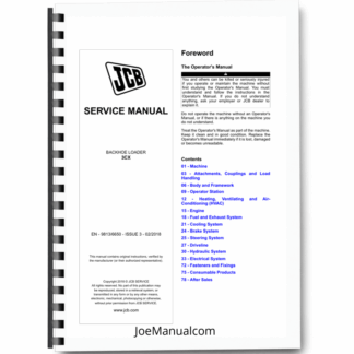JCB 3CX Backhoe Loader Service Manual 9813/6650-3 Printed Book