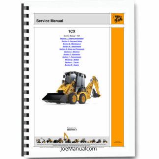 JCB 1CX Mini Backhoe Loader Service Manual 9803/9960 Printed Book