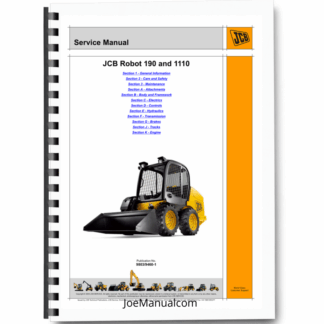 JCB Robot 190 1110 Skidsteer Loader Service Manual 9803/9460 Printed Book