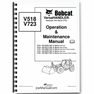 Bobcat V518 V723 Telescopic Tool Carrier Operation and Maintenance Manual 2006 Printed Book