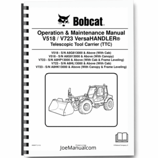 Bobcat V518 V723 Telescopic Tool Carrier Operation and Maintenance Manual 2010 Printed Book