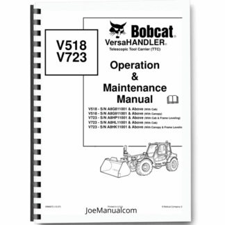 Bobcat V518 V723 Telescopic Tool Carrier Operation and Maintenance Manual 2007 Printed Book