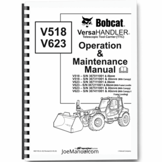 Bobcat V518 V623 Telescopic Tool Carrier Operation and Maintenance Manual Printed Book