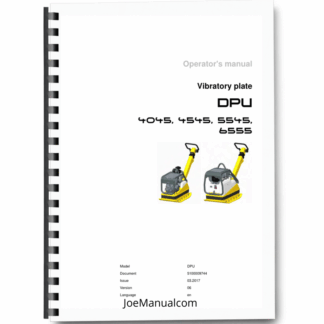 Wacker Neuson DPU6555 Operators Manual Printed Book