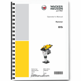 Wacker Neuson BS72-4 Tamper-Compactor Operators Manual Printed Book
