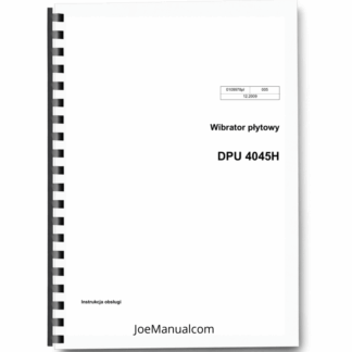 Wacker Neuson DPU4045H Plate Compactor Operators Manual PL Printed Book
