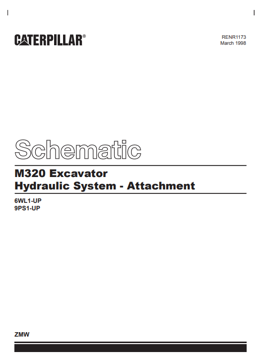 CAT M320 Excavator Hydraulic and Electrical Schematics Service Manual SN 9PS - Image 2