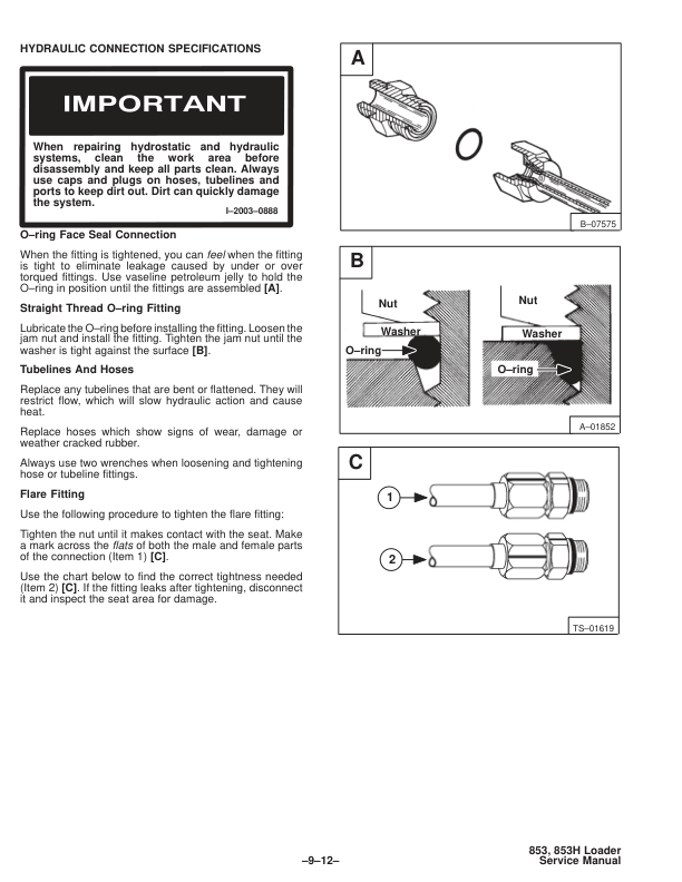 Bobcat 853 853H Skidsteer Service Manual 5084 5097 5102 5128 5101 5123 - Image 11