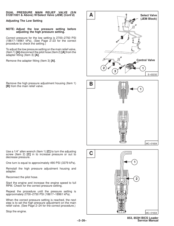Bobcat 853 853H Skidsteer Service Manual 5084 5097 5102 5128 5101 5123 - Image 12