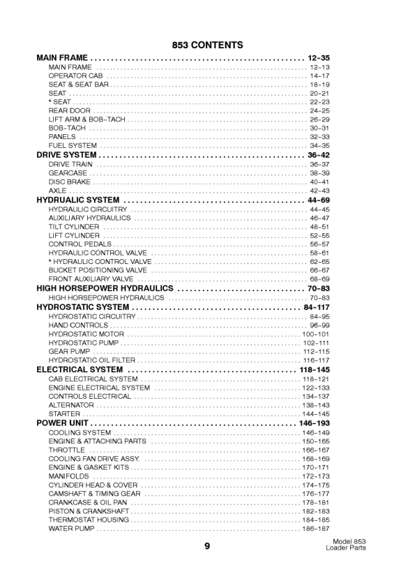 Bobcat 853 Skidsteer Parts Catalog 5084 5097 - Image 7