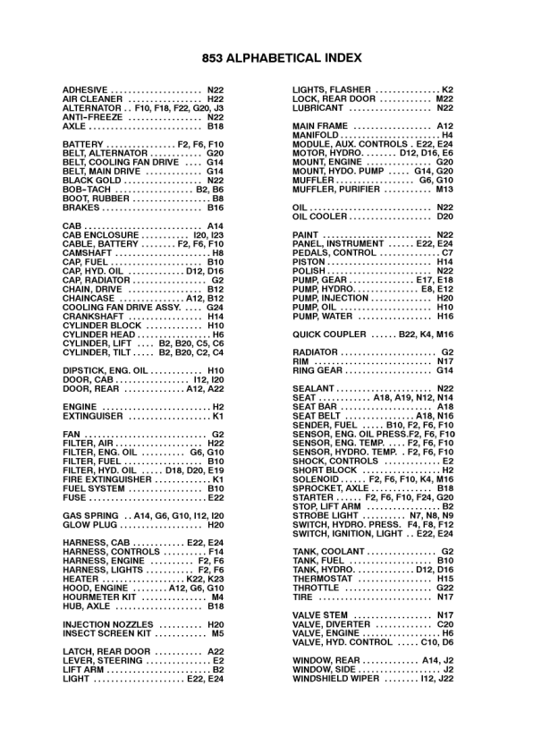 Bobcat 853 Skidsteer Parts Catalog 5084 5097 - Image 6