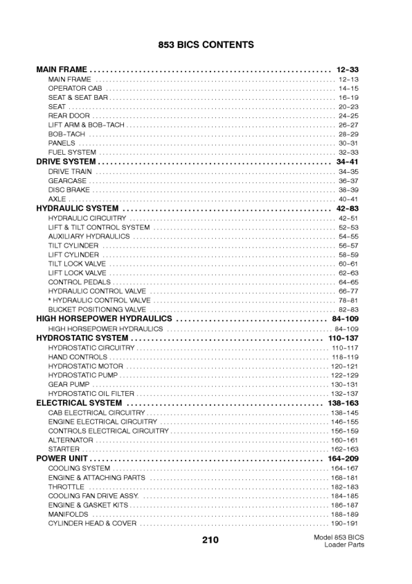 Bobcat 853 Skidsteer Parts Catalog 5128 5084 5097 - Image 10