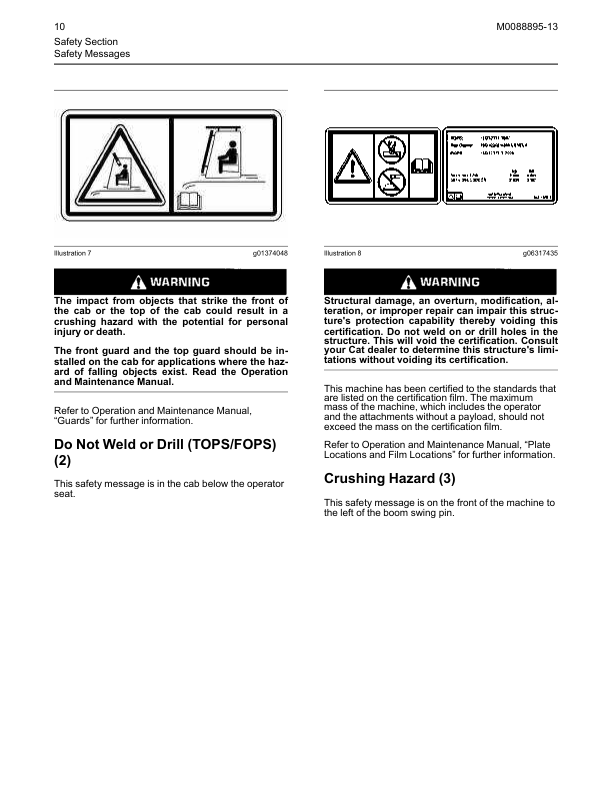 CAT 301 5 301 6 301 7CR 301 8 302CR Mini Excavator Operation and Maintenance Manual - Image 3